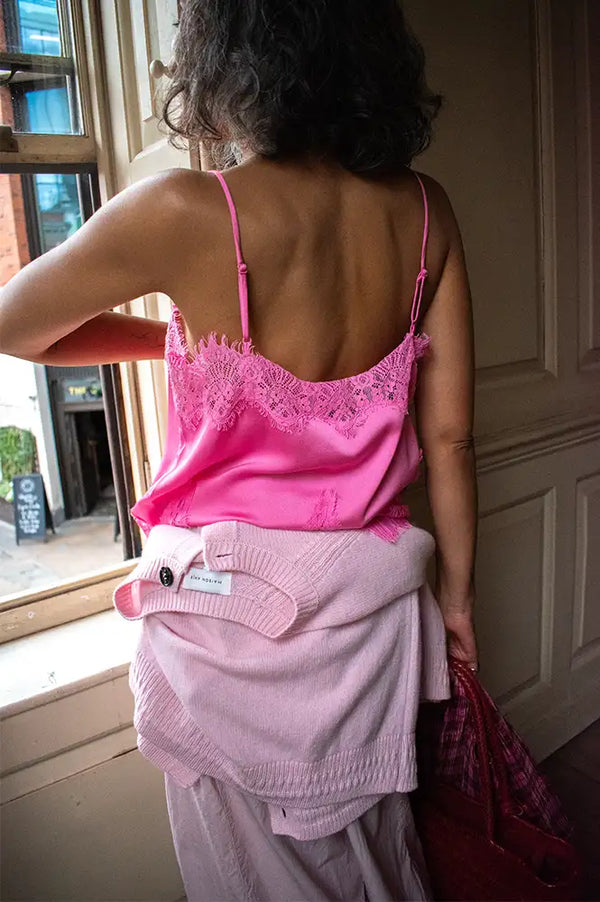 Stella Nova Amazing Pink Underlayer Lace Top