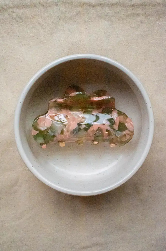 Tiepology Eco Cloud Blush Sage Claw Clip - The Mercantile London
