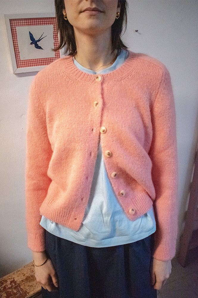 Maison Anje Brumy Peach Cardigan - The Mercantile London