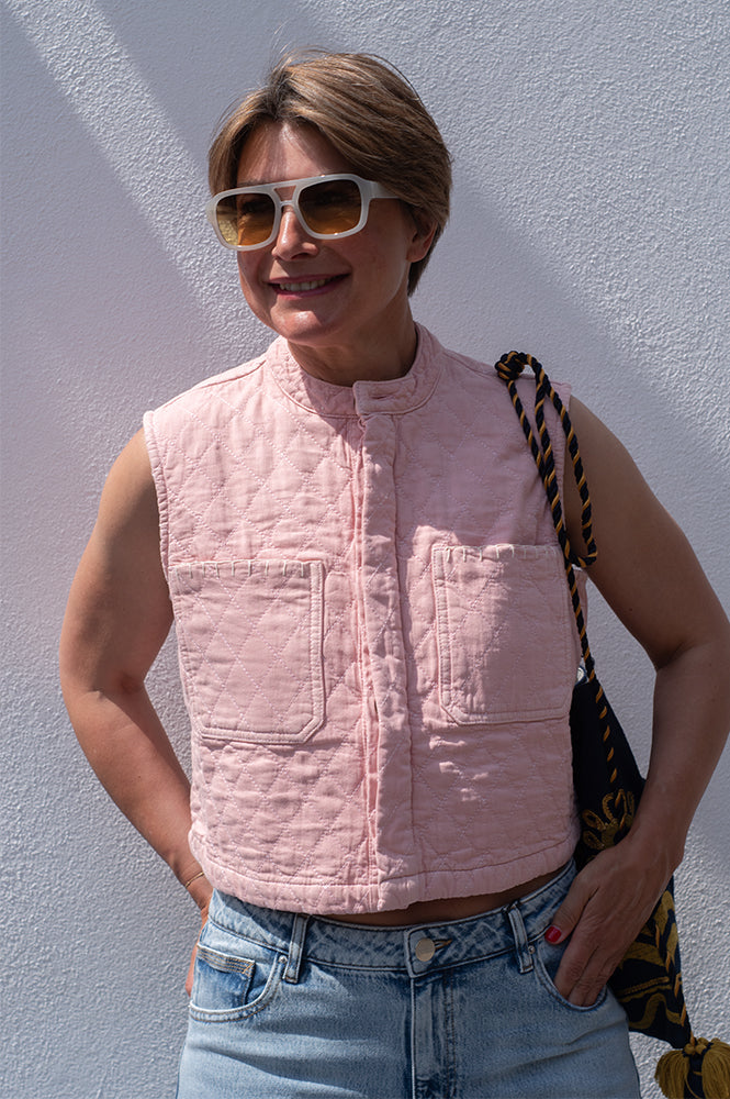 Seventy + Mochi Pablo Peony Pink Waistcoat - The Mercantile London