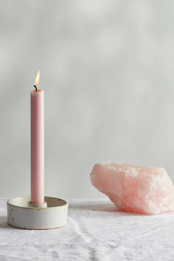 St. Eval Rose Quartz Dinner Candles - The Mercantile London