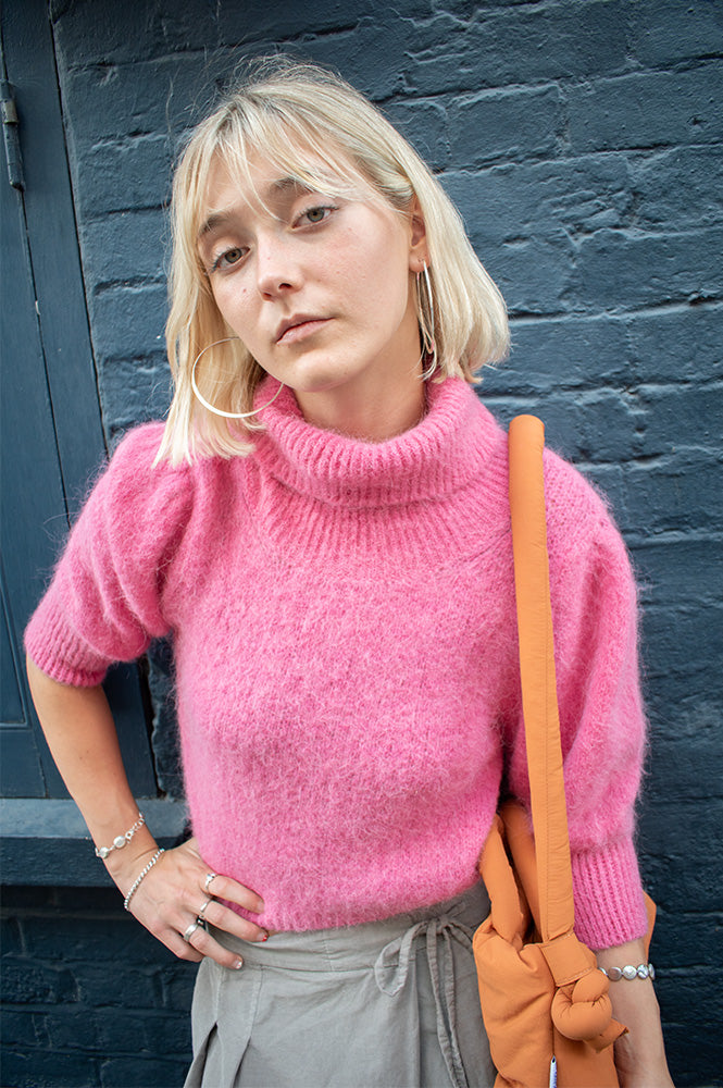 American Dreams Piro Pink Rollneck Jumper - The Mercantile London
