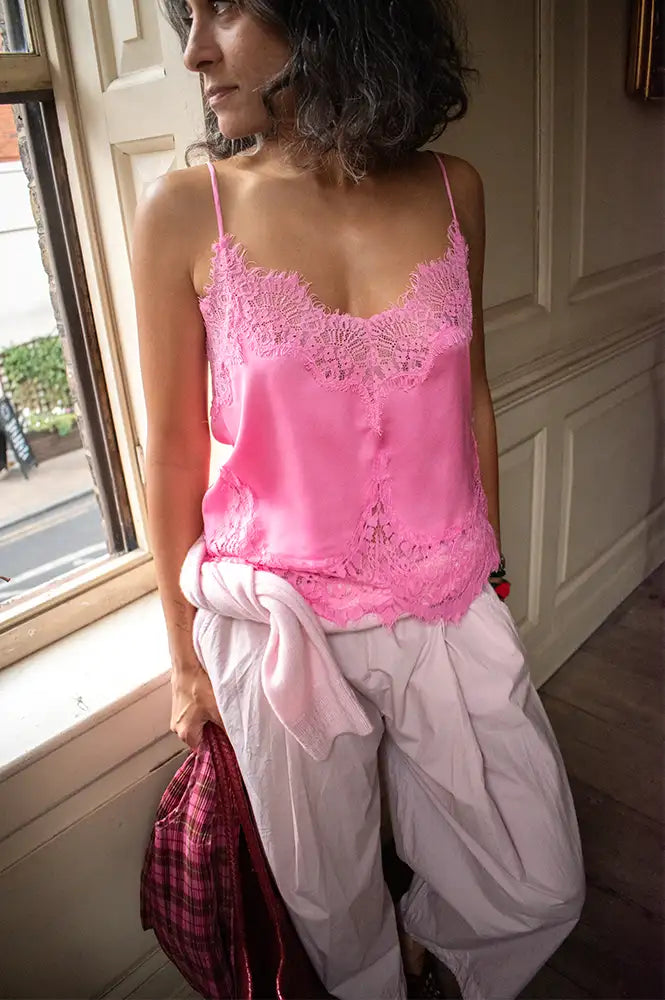 Stella Nova Amazing Pink Underlayer Lace Top