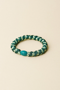 KKNEKKI Jungle Pistachio Glitter Stripe Hair Tie - The Mercantile London