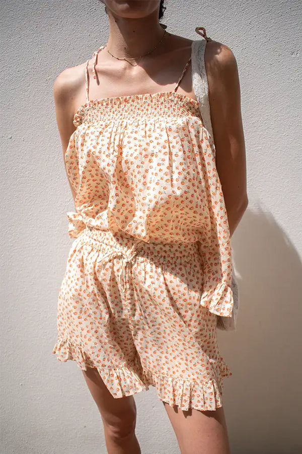 Habiba New Dawn Berry Frill Shorts