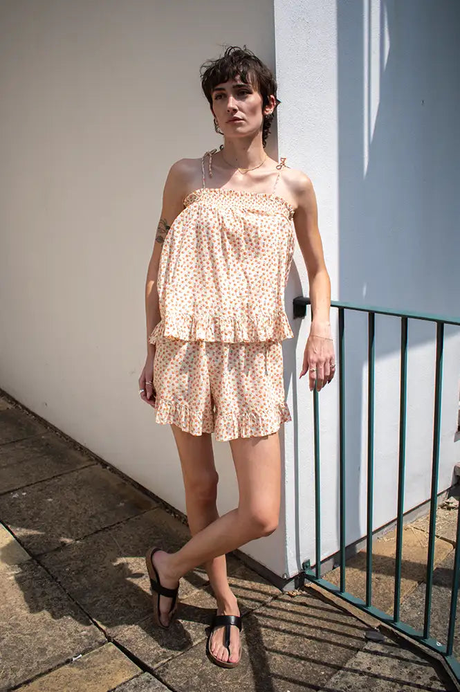 Habiba New Dawn Berry Frill Shorts