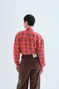 Compania Fantastica Pink Plaid Shirt