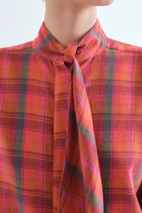 Compania Fantastica Pink Plaid Shirt