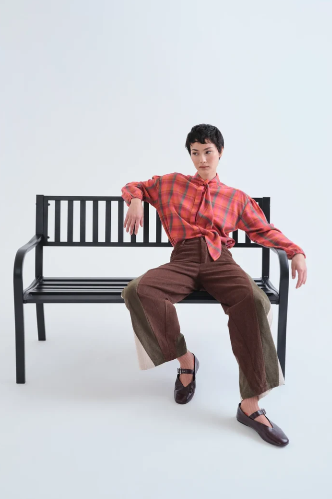 Compania Fantastica Pink Plaid Shirt