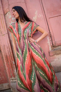 Louizon Papus Ikat Pleated Dress - The Mercantile London