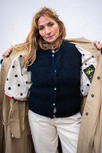 Damson Madder Sofia Stone Pleated Trench Coat