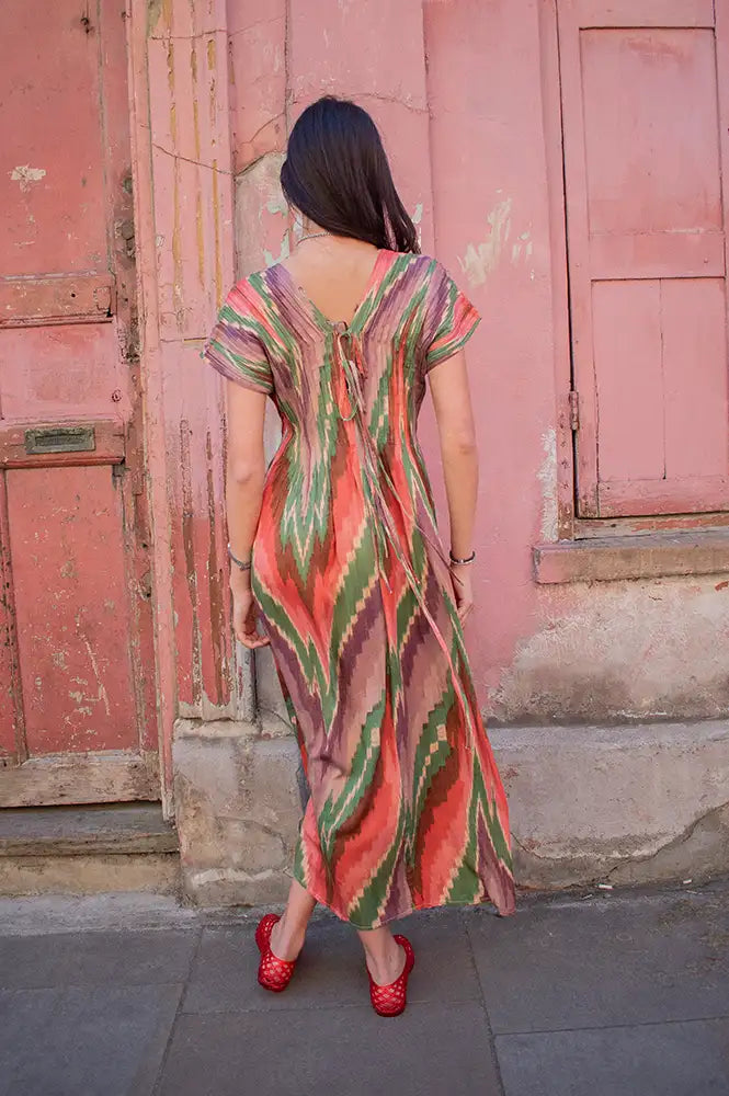 Louizon Papus Ikat Pleated Dress - The Mercantile London