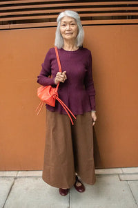 Numph Sira Fig Ribbed Pullover
