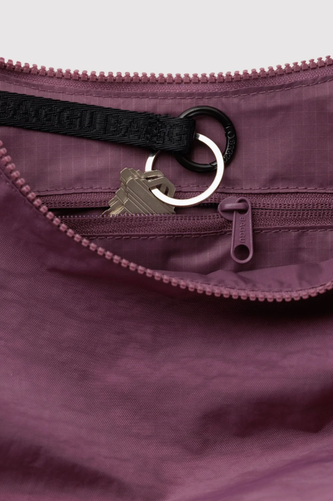Baggu Wild Plum Medium Nylon Crescent Bag