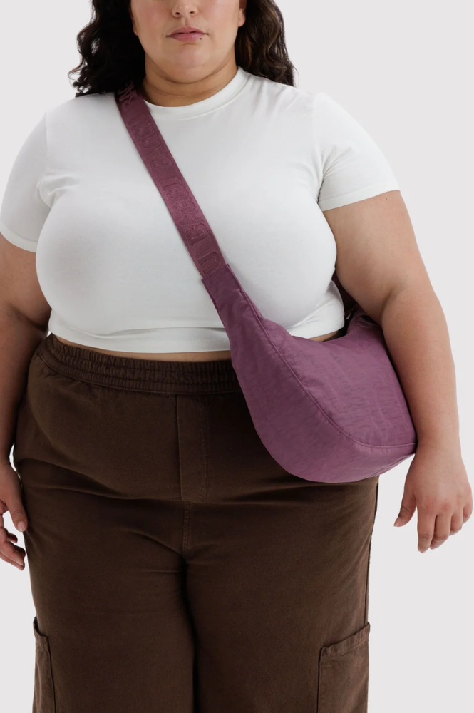 Baggu Wild Plum Medium Nylon Crescent Bag