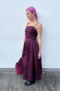 Damson Madder Angelina Fig Midi Dress - The Mercantile London