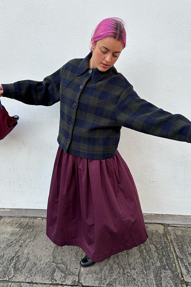 Damson Madder Angelina Fig Midi Dress - The Mercantile London