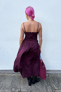 Damson Madder Angelina Fig Midi Dress - The Mercantile London