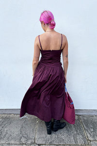Damson Madder Angelina Fig Midi Dress - The Mercantile London