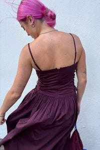 Damson Madder Angelina Fig Midi Dress - The Mercantile London