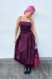 Damson Madder Angelina Fig Midi Dress - The Mercantile London
