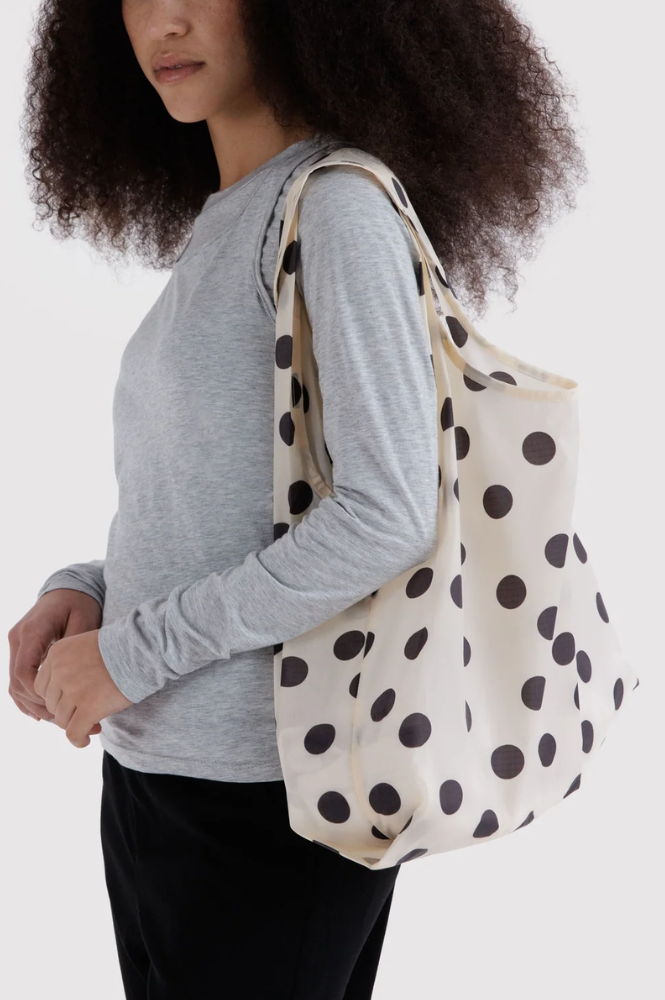 Baggu Cream & Black Polka Dot Standard Reusable Bag