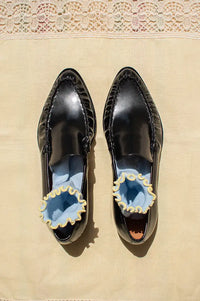 Billi Bi Polido Black Pointed Loafers