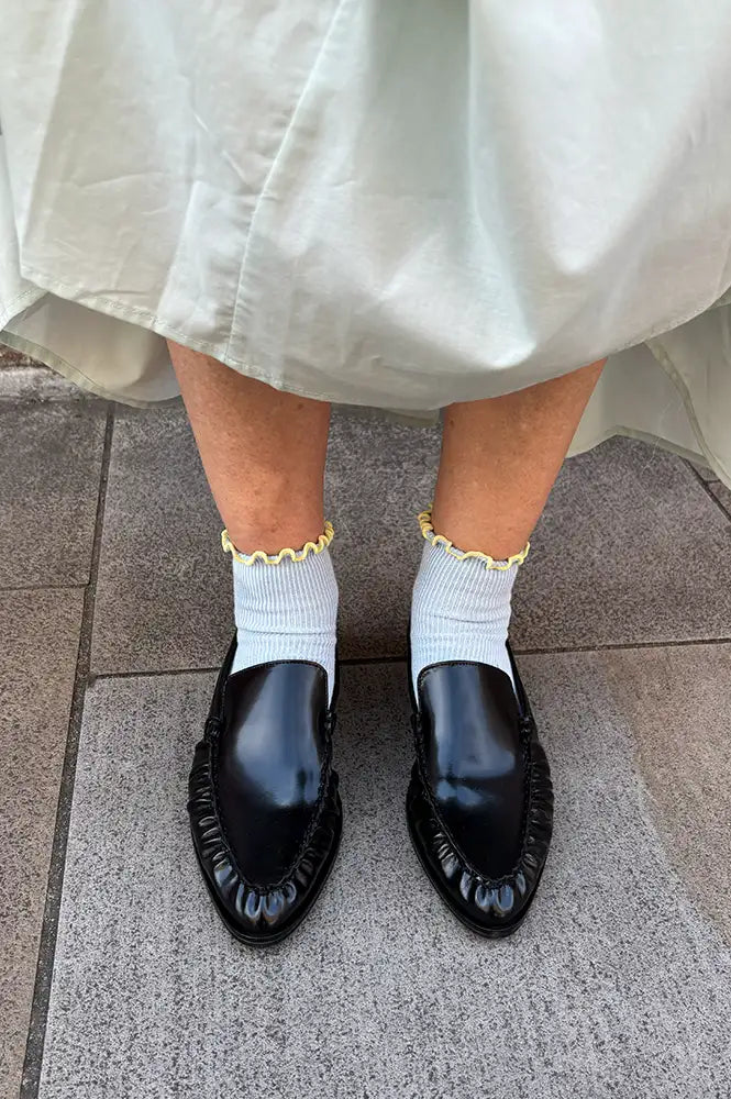 Billi Bi Polido Black Pointed Loafers
