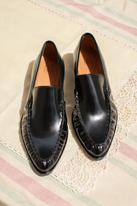 Billi Bi Polido Black Pointed Loafers