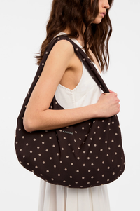 CUBIC Polka Dot Brown Shoulder Bag