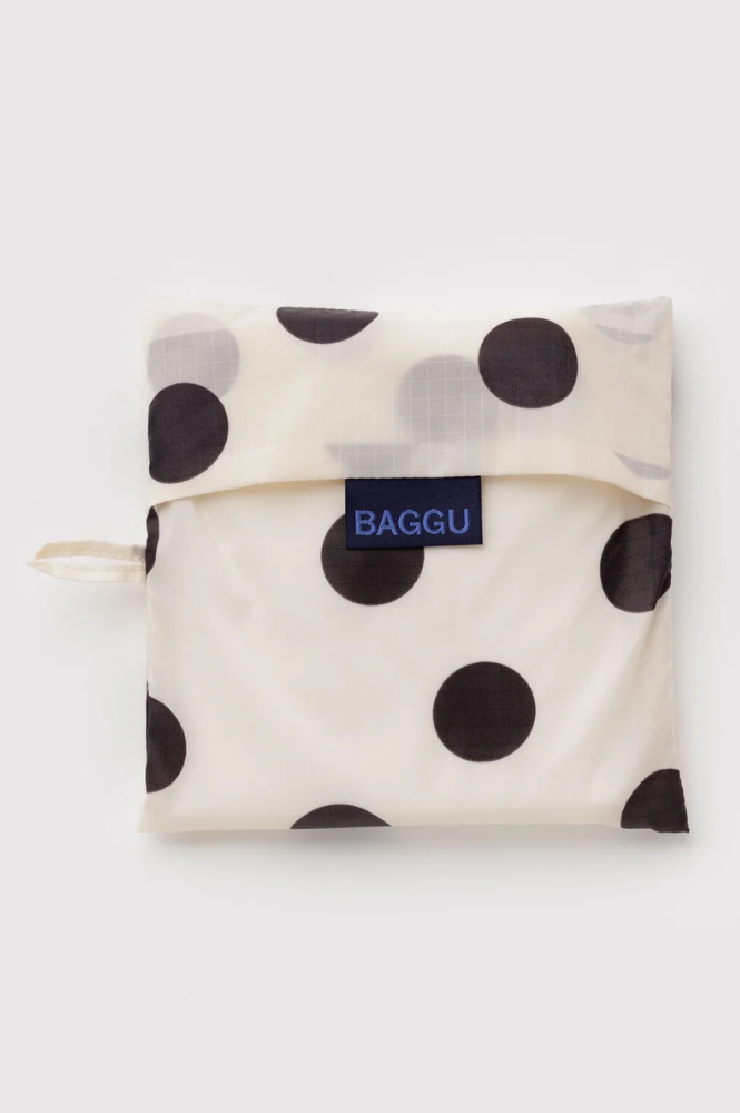 Baggu Cream & Black Polka Dot Big Reusable Bag