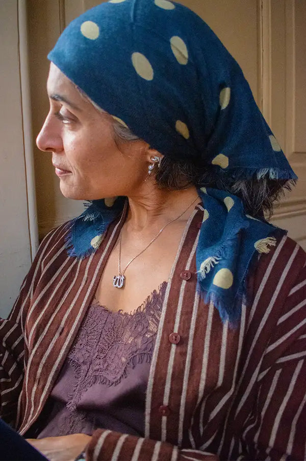Habiba Milla Japan Blue Bandana Scarf