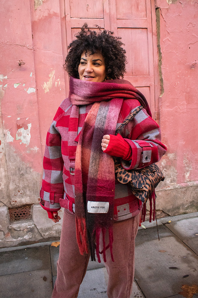 Damson Madder Polly Red Check Jacket