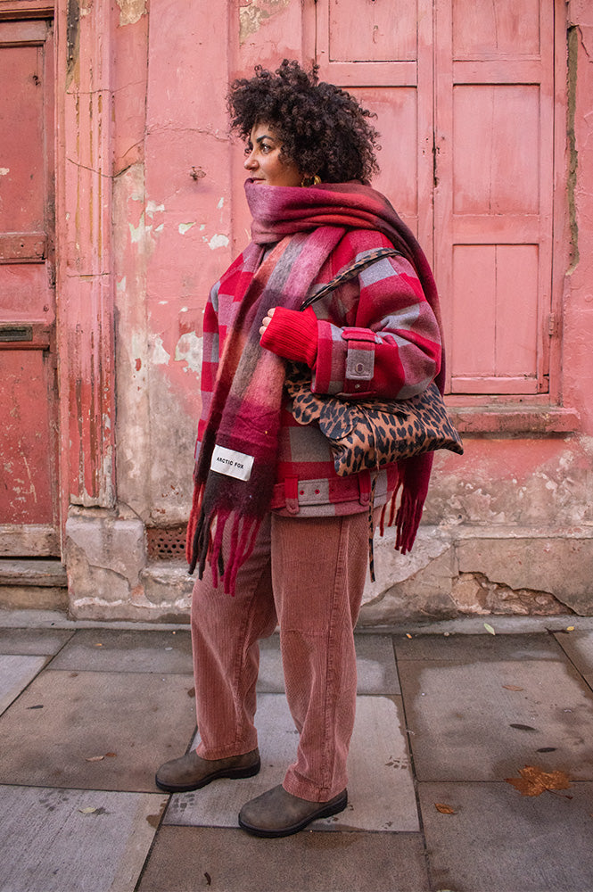 Damson Madder Polly Red Check Jacket