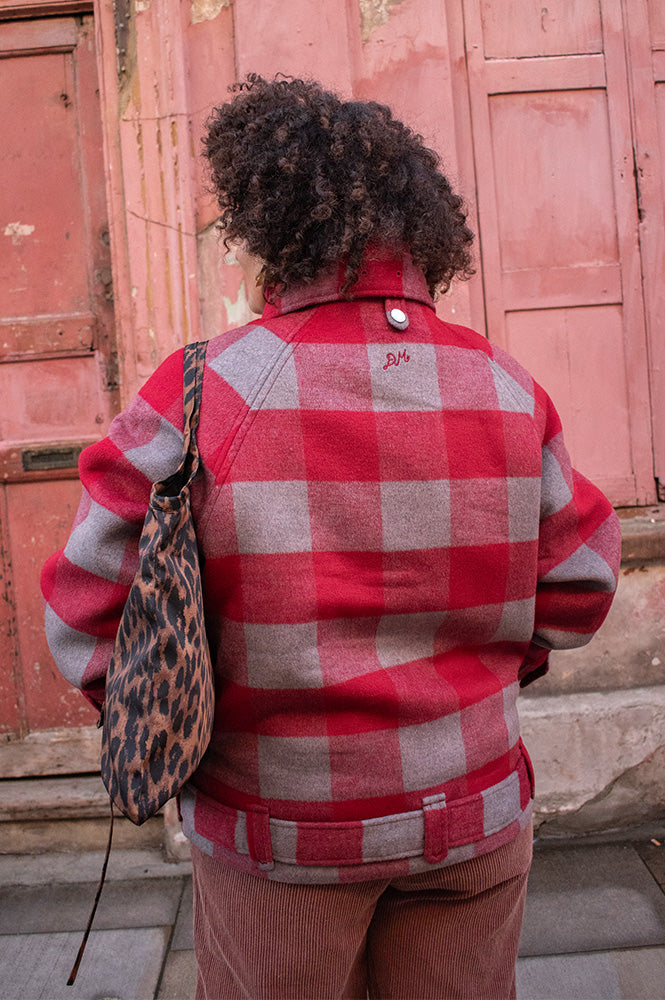 Damson Madder Polly Red Check Jacket
