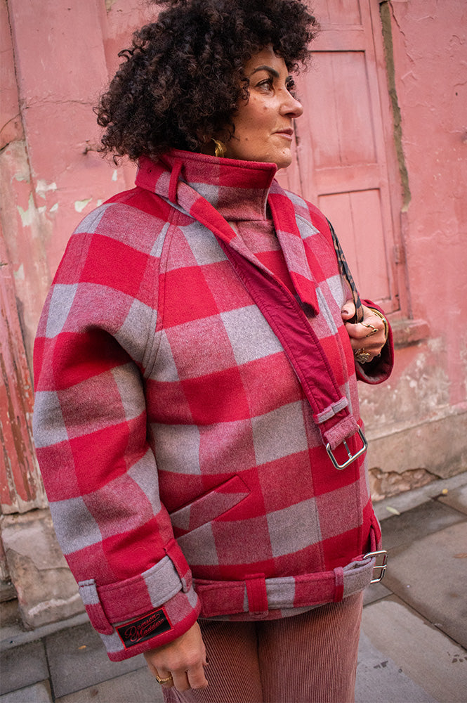 Damson Madder Polly Red Check Jacket