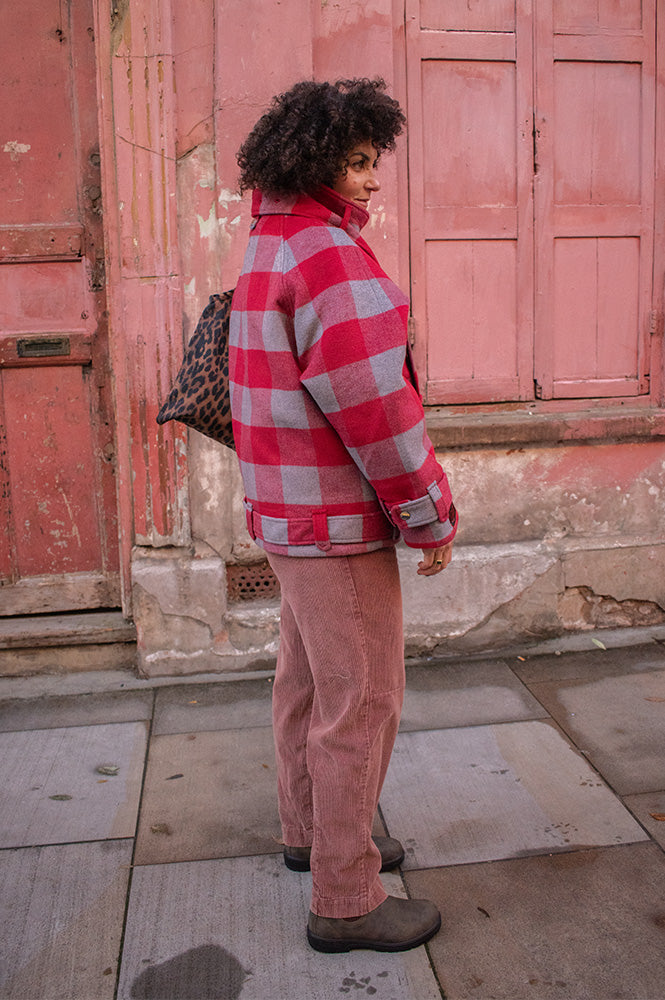 Damson Madder Polly Red Check Jacket