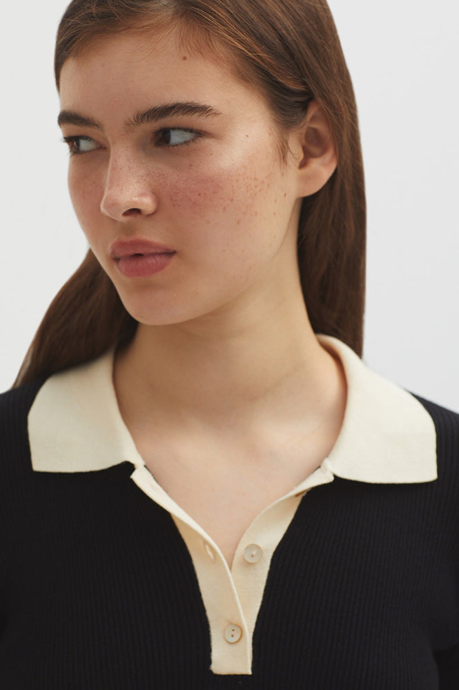 Nice Things Black Polo Neck Sweater - The Mercantile London