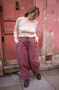 Object Kelly Birch Knitted Polo Top