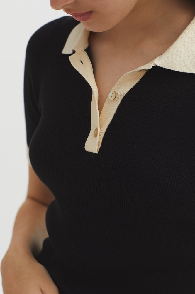Nice Things Black Polo Neck Sweater - The Mercantile London