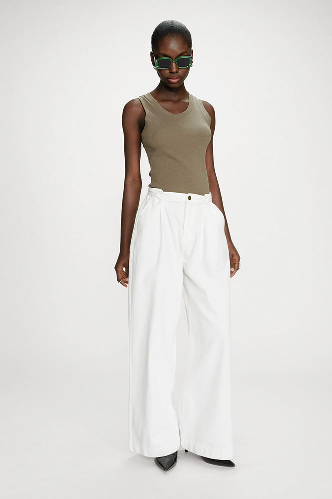 Grace & Mila White Pompon Jeans - The Mercantile London