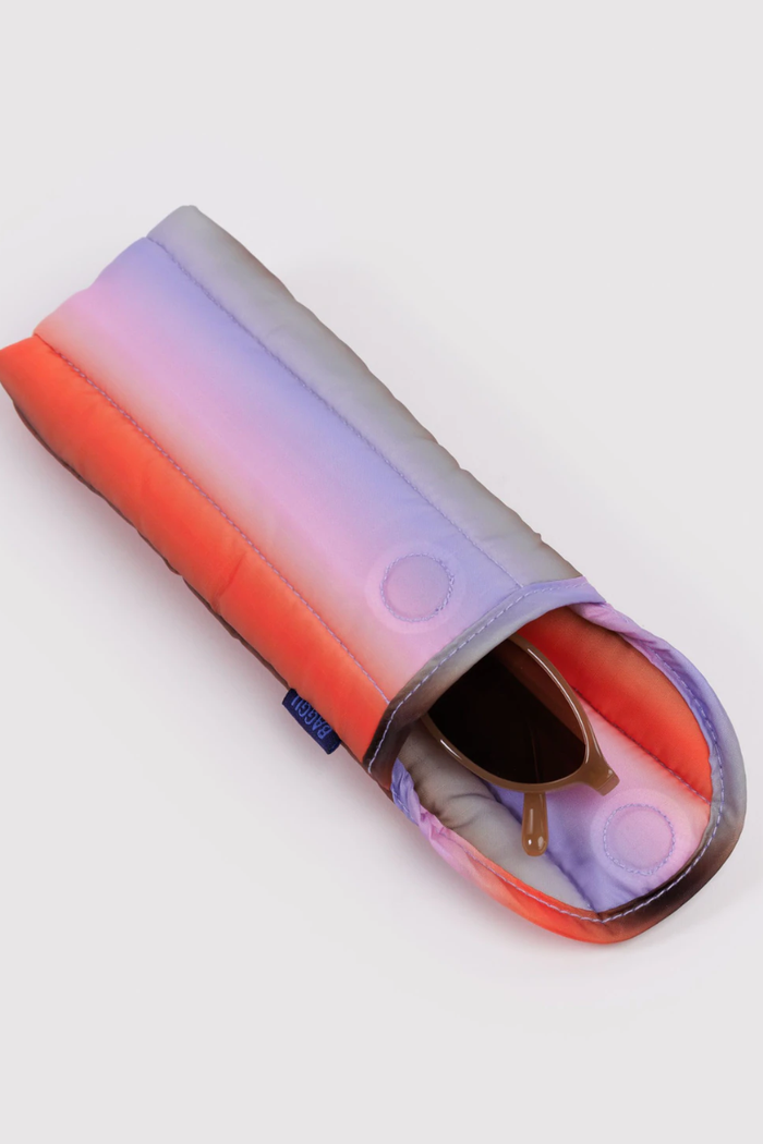 Baggu Gradient Poppy Stripe Puffy Glasses Sleeve - The Mercantile London