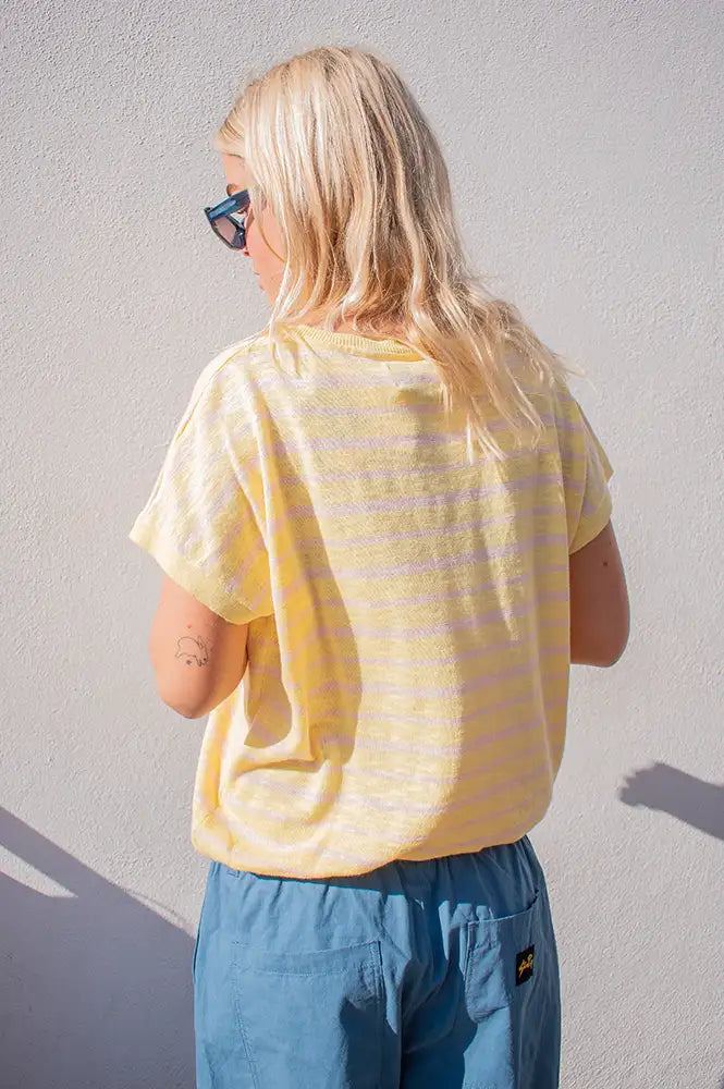 Numph Kiki Popcorn Stripe Top - The Mercantile London