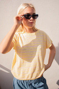 Numph Kiki Popcorn Stripe Top - The Mercantile London