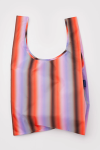 Baggu Poppy & Lilac Gradient Stripe Standard Reusable Bag - The Mercantile London