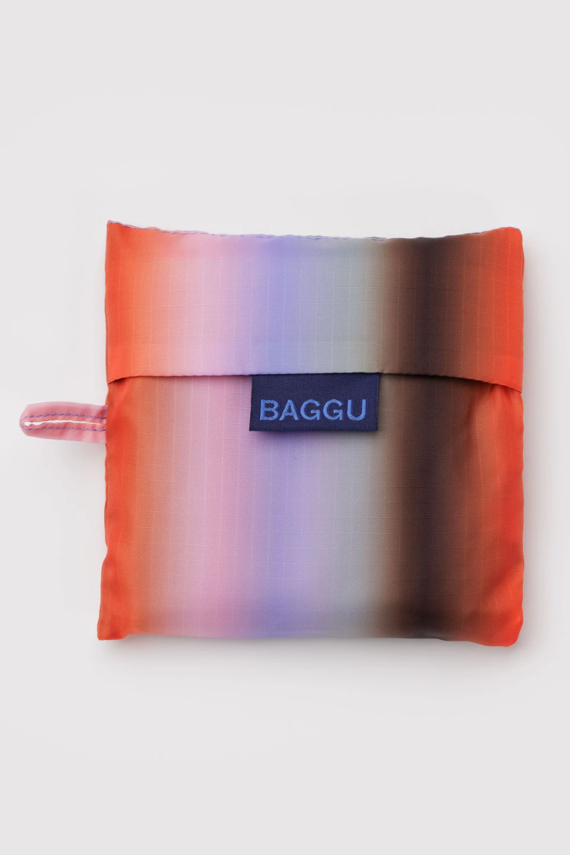 Baggu Poppy & Lilac Gradient Stripe Standard Reusable Bag - The Mercantile London