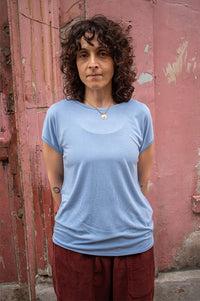 ICHI Like Bel-Air Blue Loose T-Shirt