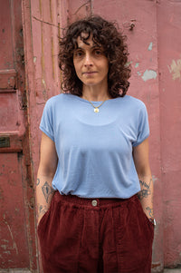 ICHI Like Bel-Air Blue Loose T-Shirt