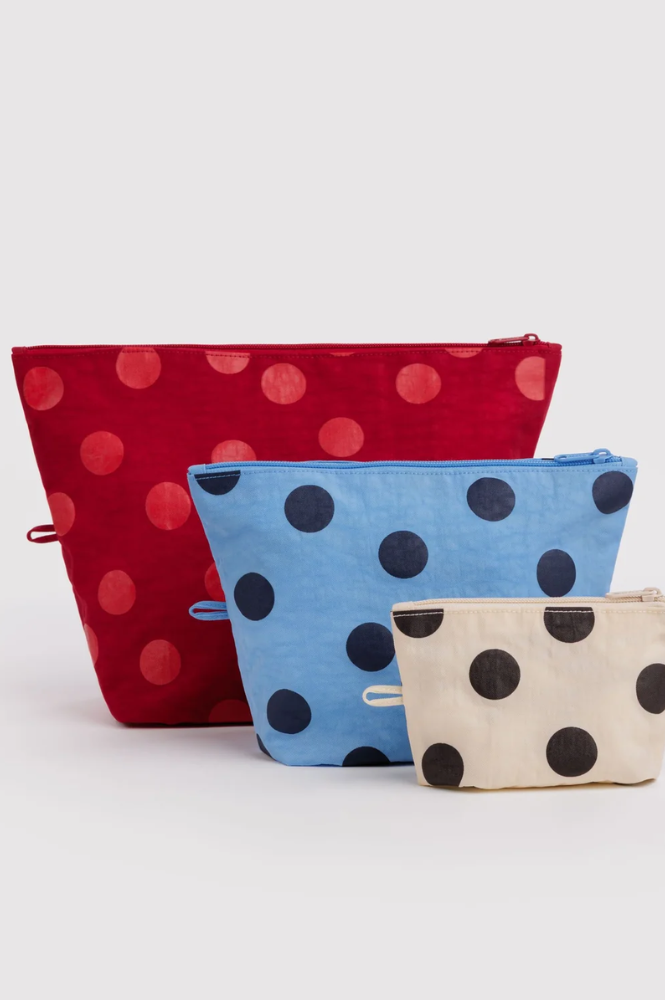 Baggu Polka Dot Mix Go Pouch Set
