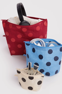Baggu Polka Dot Mix Go Pouch Set